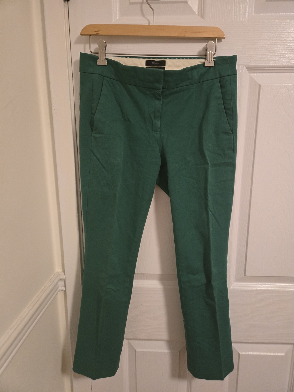 J. Crew Green Cropped Ankle Pants
